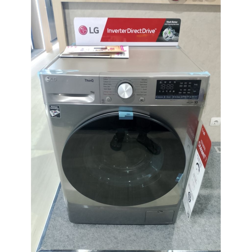LG – MESIN CUCI FRONT LOADING 11 KG – FV1411S4PN (Intant)