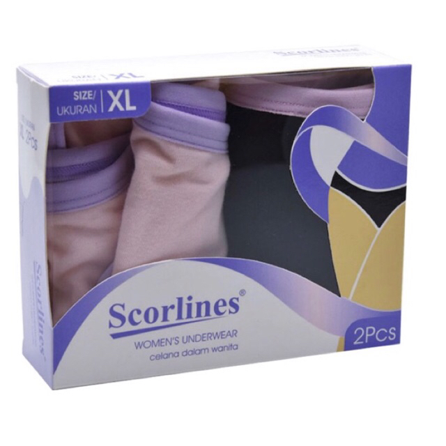 Celana Dalam Wanita Scorlines Tersedia uk L/XL
