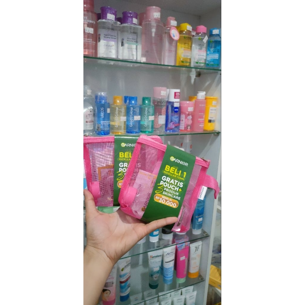 Micellar Water Garnier 125ml Pouch ( free sunscreen sachet )