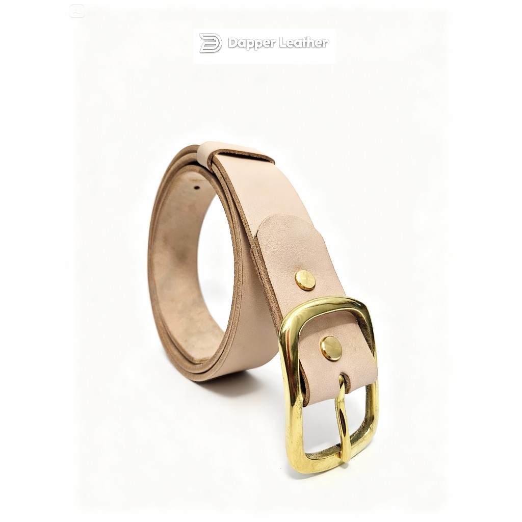 Ikat Pinggang Vegtan Leather Belt Gesper BV104 Dapper Leather