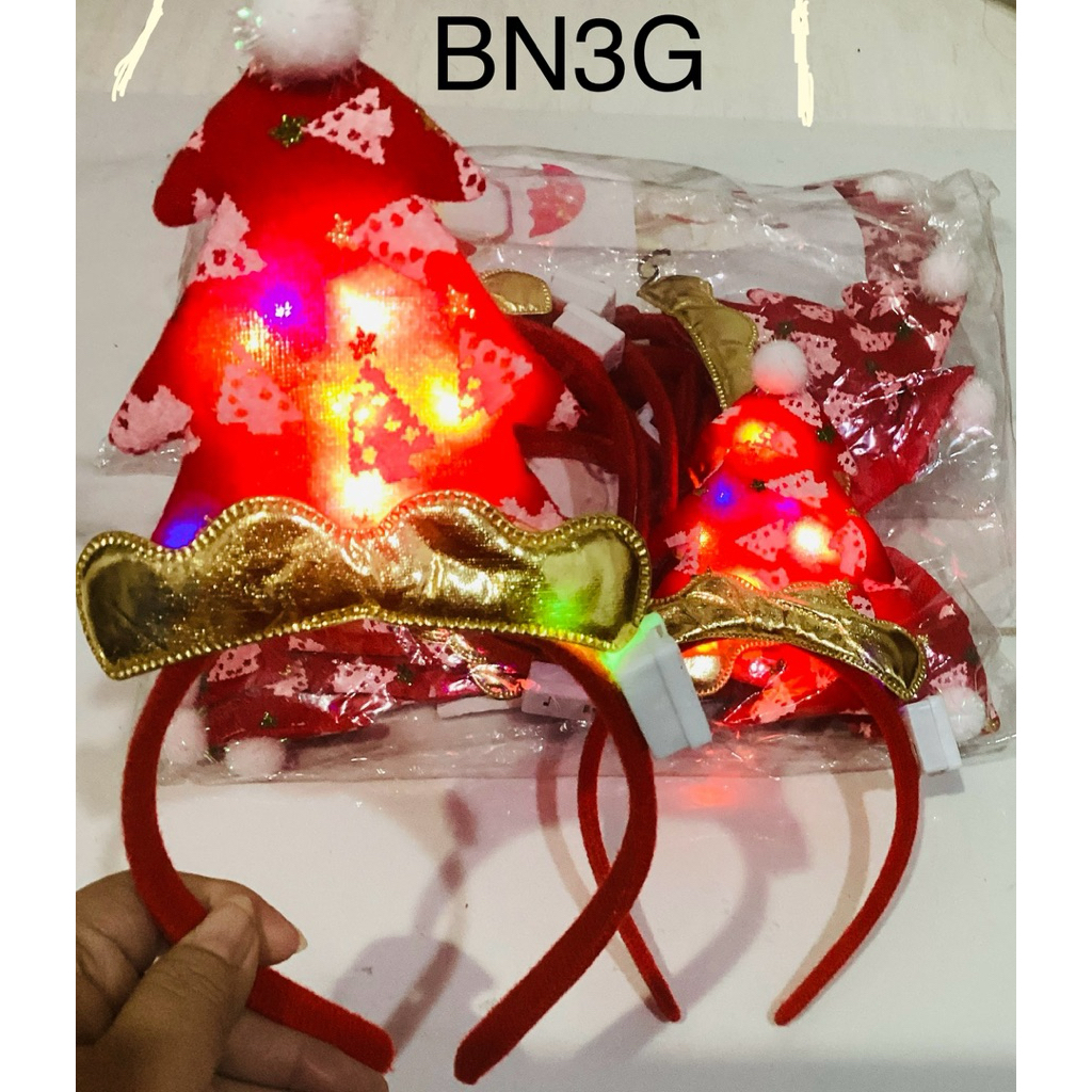 LUSINAN BN3(A(AA(ABCDEFGHI)bando Natal rusa LED,bando merry Christmas rusa isi 12pcs