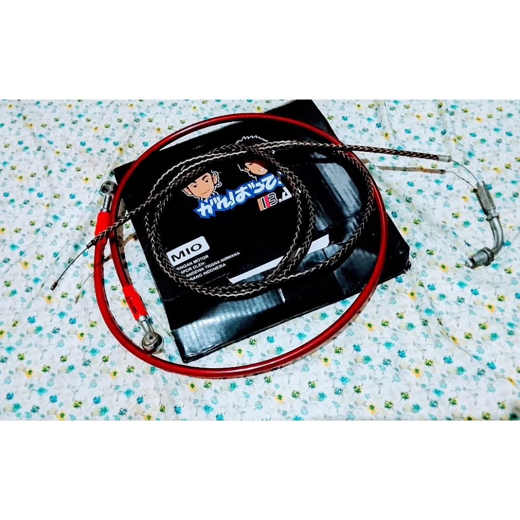 kabel gas spontan serat carbon/tali rem depan variasi second dapet 2 unit. Mio sporty/smile Jupiter 