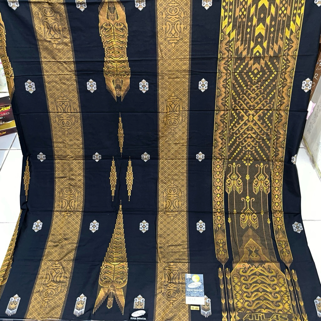 SARUNG ATLAS SUPREM SUPER PREMIUM 980 SILVER JAGUAR JACQUARD