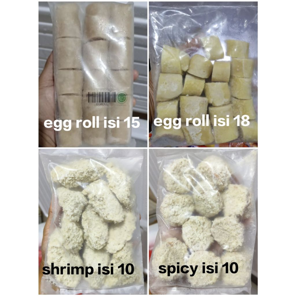 eggroll shrimp roll spicy chicken halal