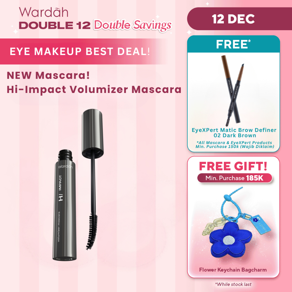 [MASCARA SASHFIR] NEW! WARDAH Hi-Impact Volumizer Mascara 13X Volume & Curl Effect - Mascara Waterpr