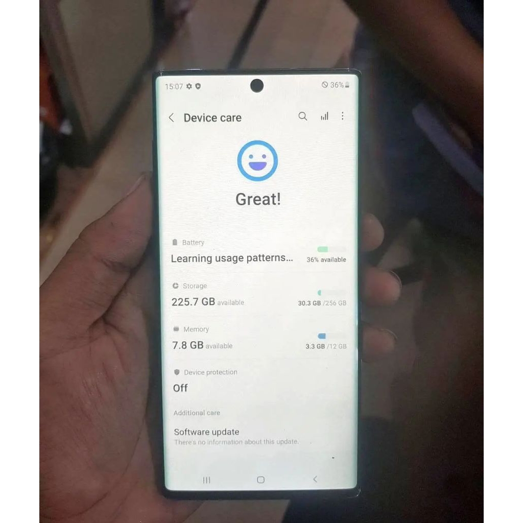 lcd original copotan samsung note 10 bisa mulus