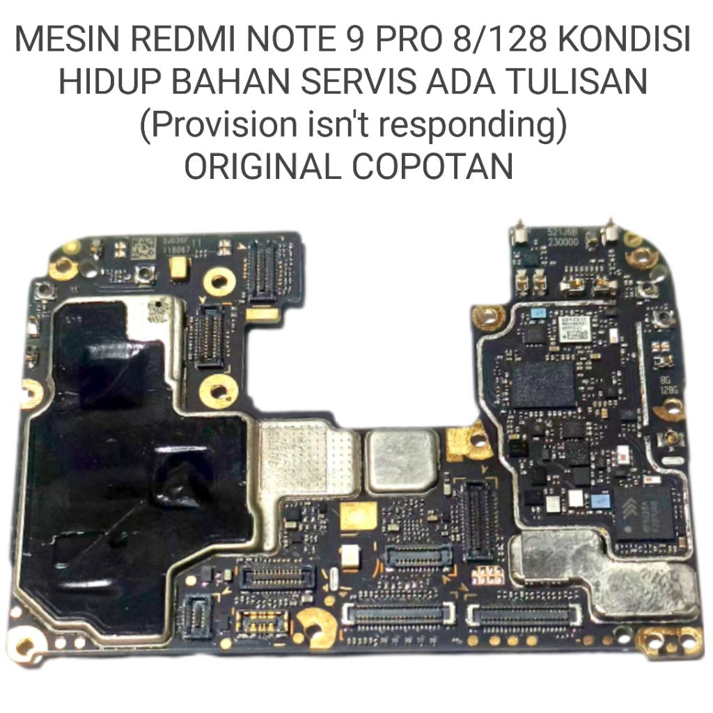 MESIN REDMI NOTE 9 PRO RAM 8/128 KONDISI HIDUP SESUAI FOTO BAHAN SERVIS ORIGINAL COPOTAN