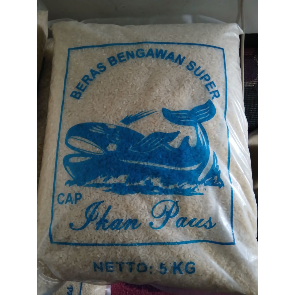 5kg beras bengawan super cap ikan paus, asli dari petani lokal