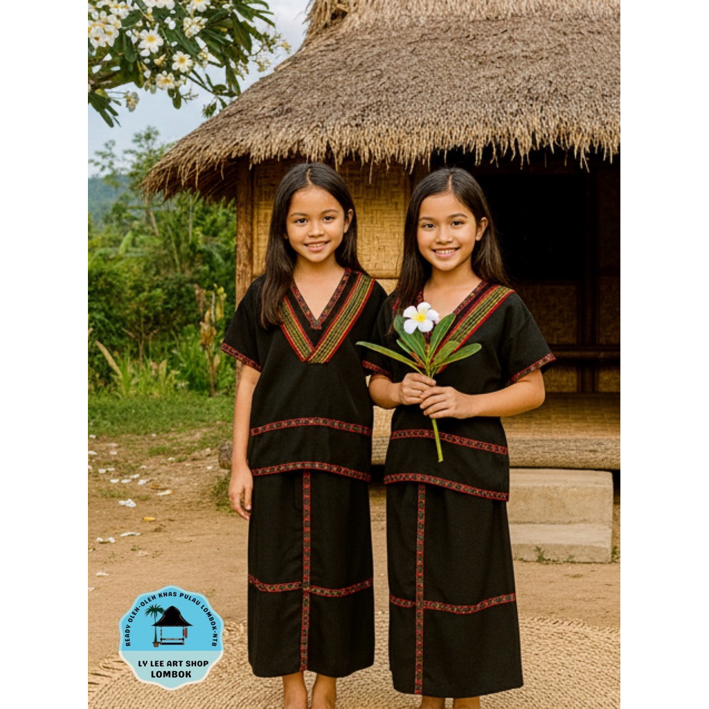 Baju adat baju lambung  Sasak Lombok ukuran anak