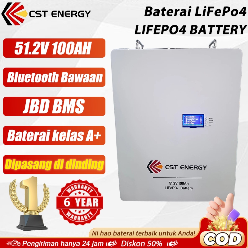 Baterai LiFePO4 48V 100Ah, Home UPS,Inverter 10kW, Power Station untuk Tenaga Surya, Off-Grid & Cada