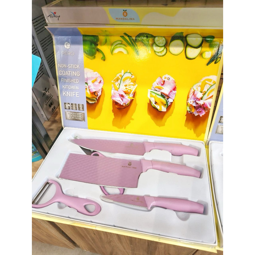 pero knife set warna lilac (ungu)
