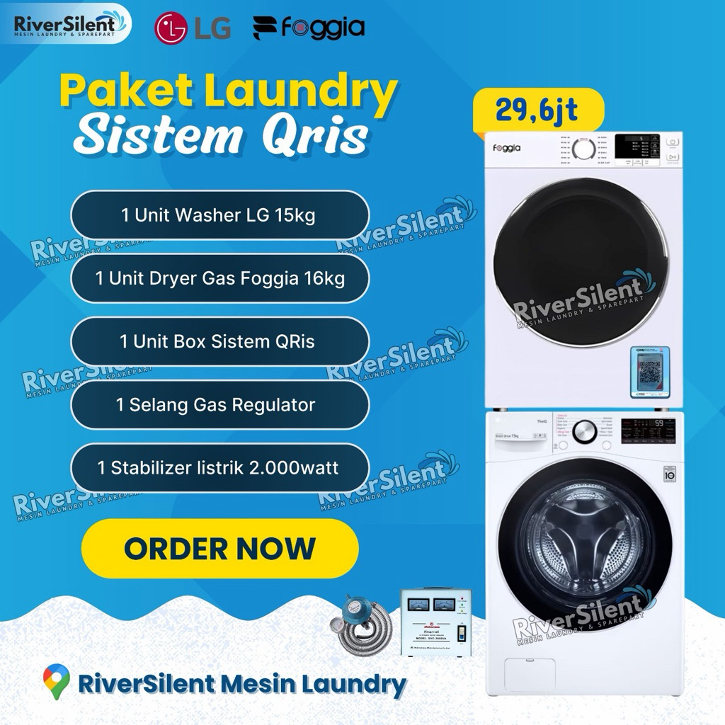 paket mesin laundry self service 29,6 juta | mesin laundry foggia