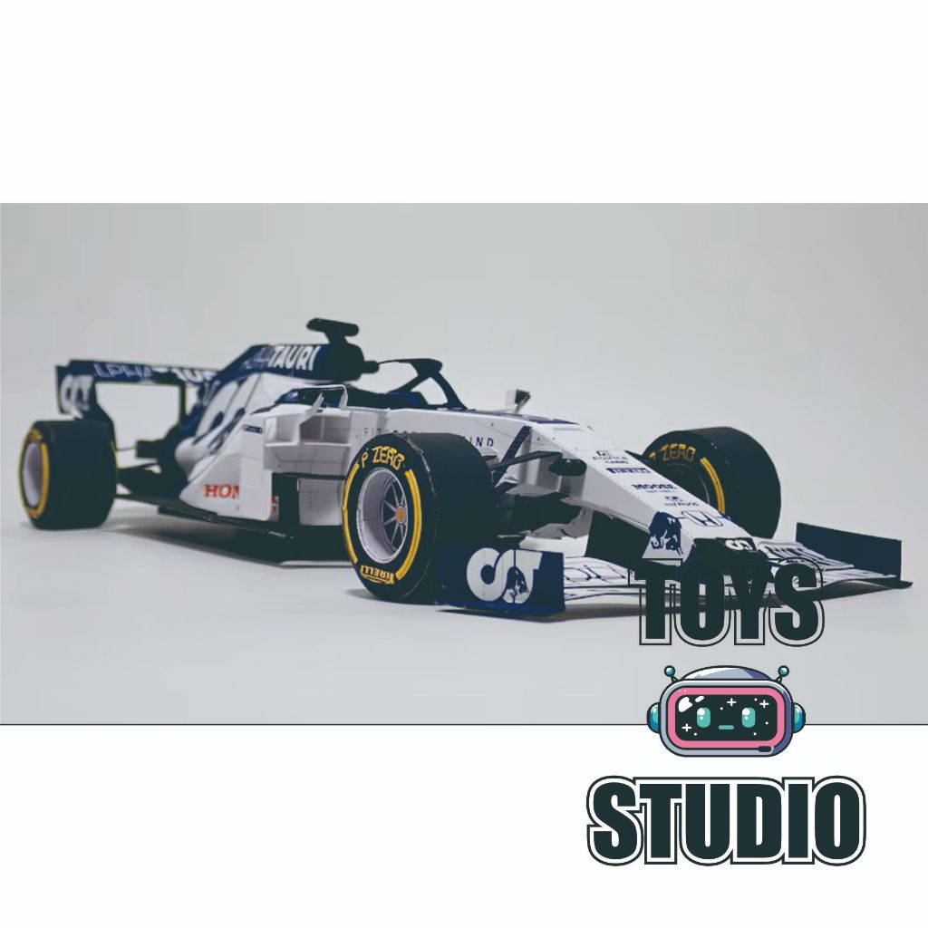 Template Papercraft Model F1 Honda Alpha Tauri