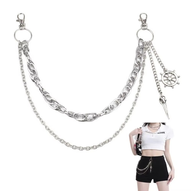 Rante Celana Denim Rantai Celana Punk Style Aksesoris Celana Rantai Pants Chain Hip Hop Jeans Chain