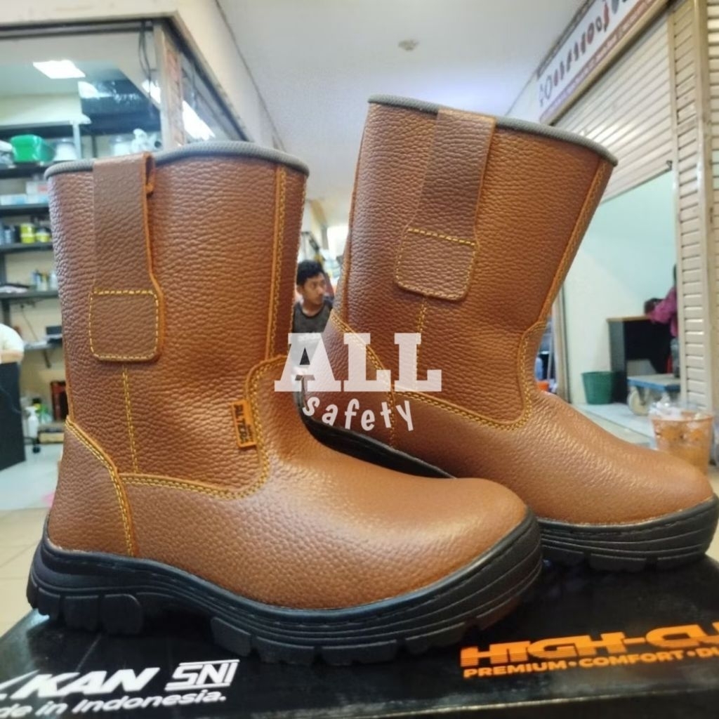Sepatu safety altera niagara original 100% / Safety shoes altera niagara coklat murah berkualitas