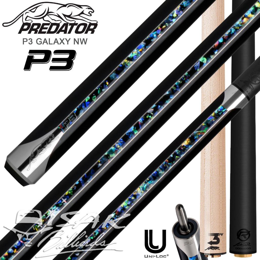 Predator P3 Galaxy Cue NW - Pool Stick Billiard Bola