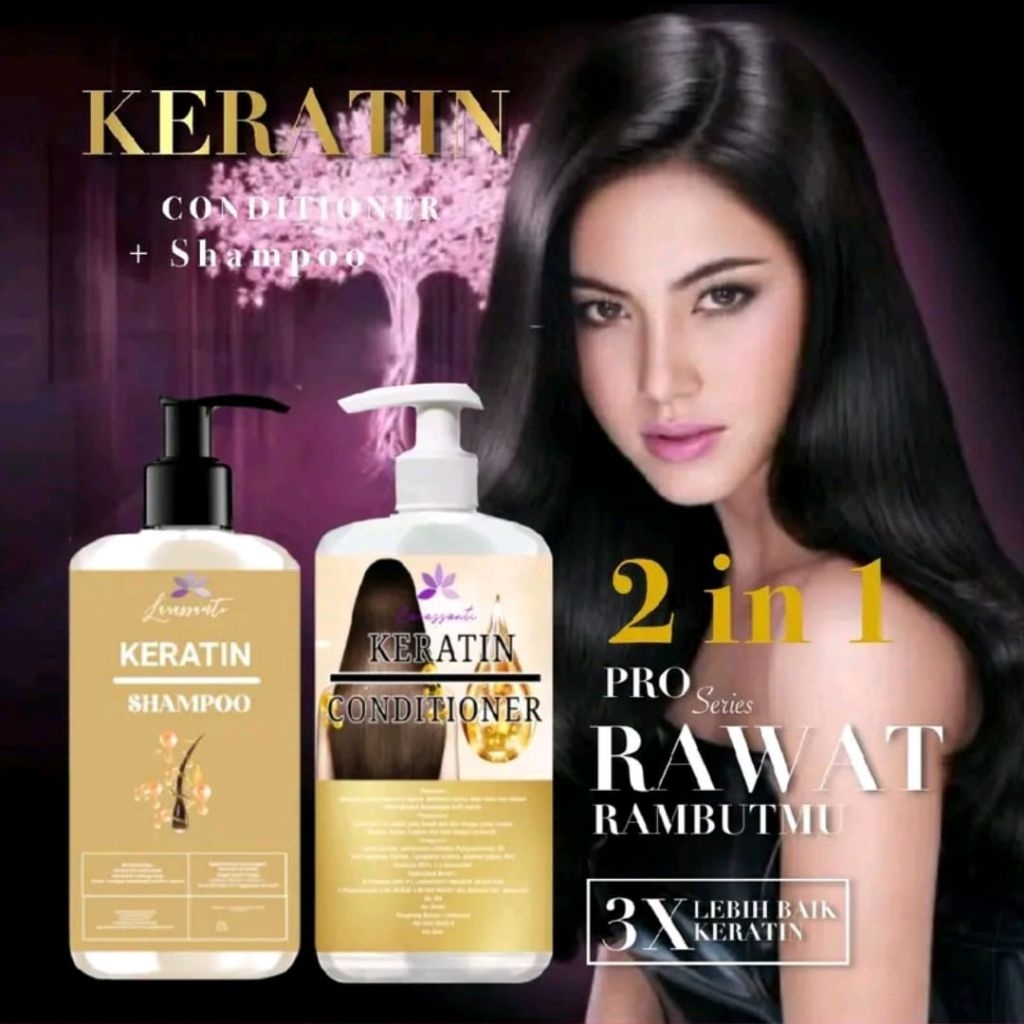 Paket shampo dan  Conditioner bpom original 100% ukuran 500ml + 500ml rambut orginil 500 ml pelurus 