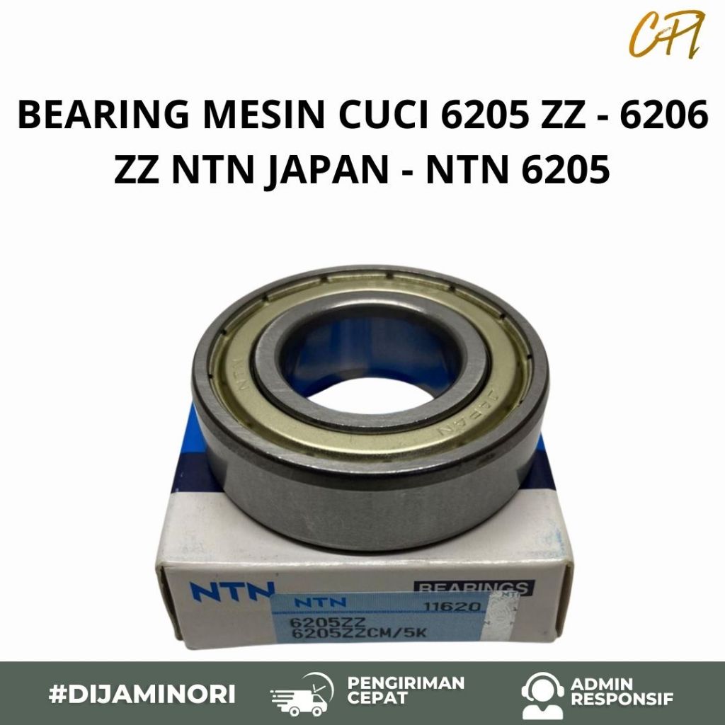 BEARING MESIN CUCI 6205 ZZ - 6206 ZZ NTN JAPAN - NTN 6205