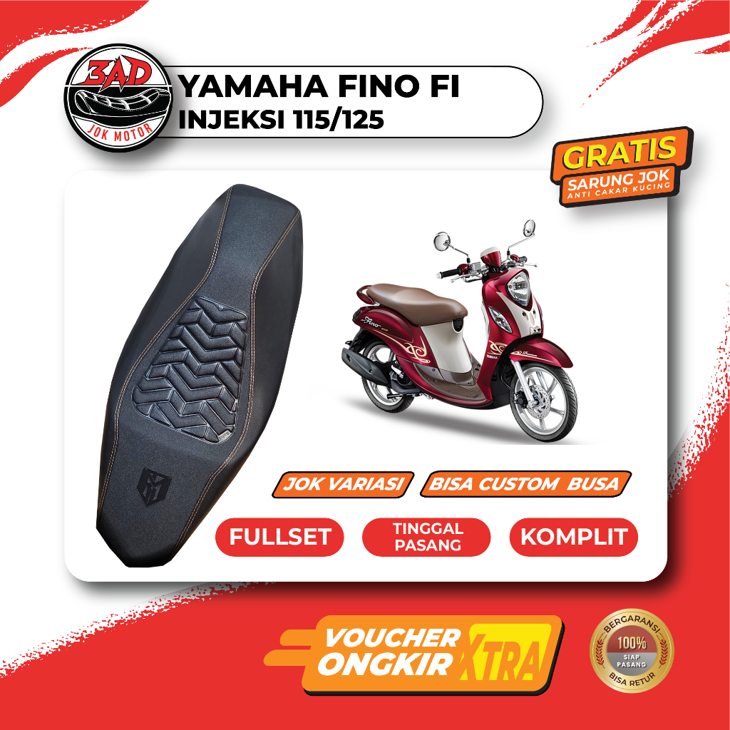 Jok Motor Fino FI Injeksi 115 / 125 Fullset Variasi Siap Pasang I Jok Yamaha Mio Fino 2014