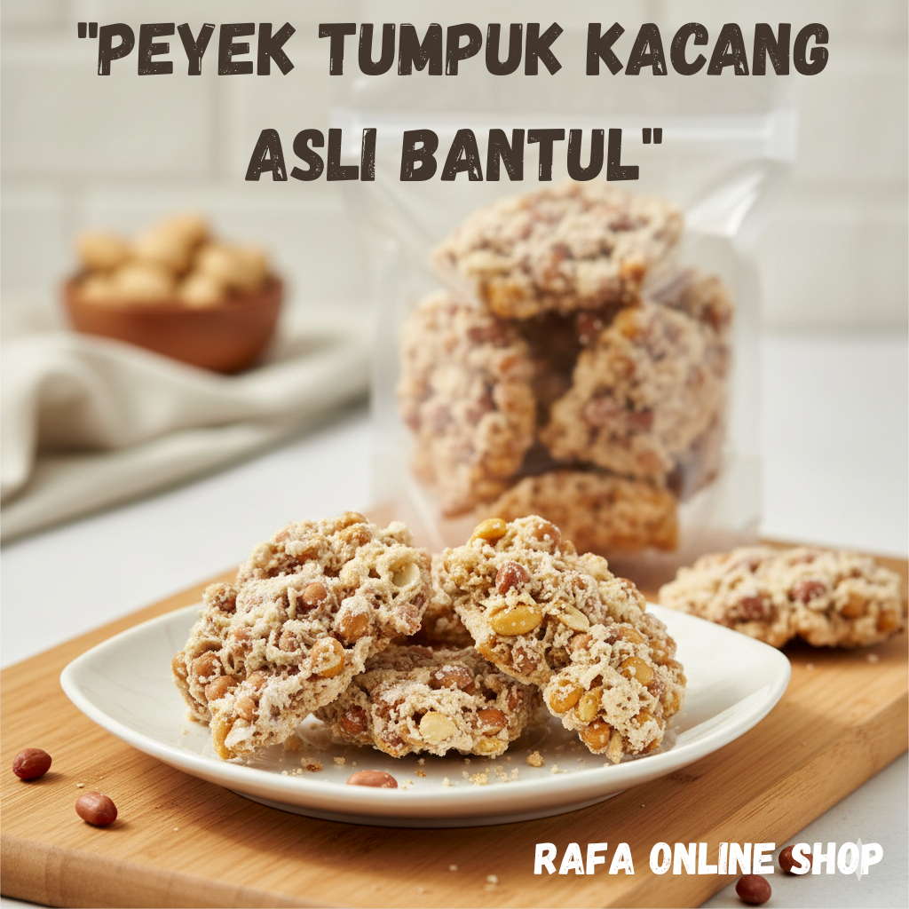 Peyek Tumpuk Kacang Tanah Camilan Asli Bantul Jogja - 500 grm