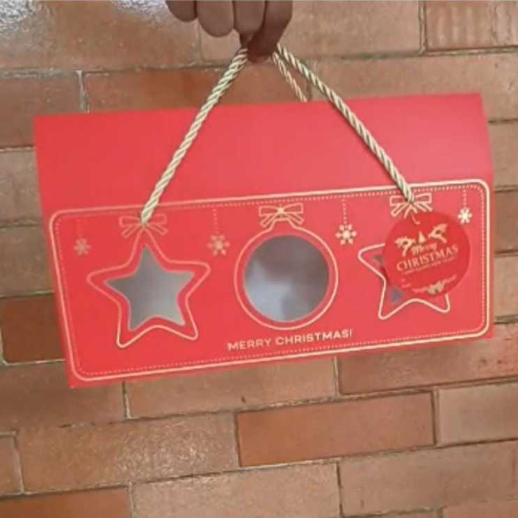 Box Natal Kemasan Toples / Box Kue Natal / Box Kue Kering 3 Toples