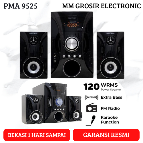 POLYTRON SPEAKER BLUETOOTH MULTIMEDIA PMA 9525 PMA-9525 PMA9525 EXTRA BASS GARANSI RESMI BEKASI
