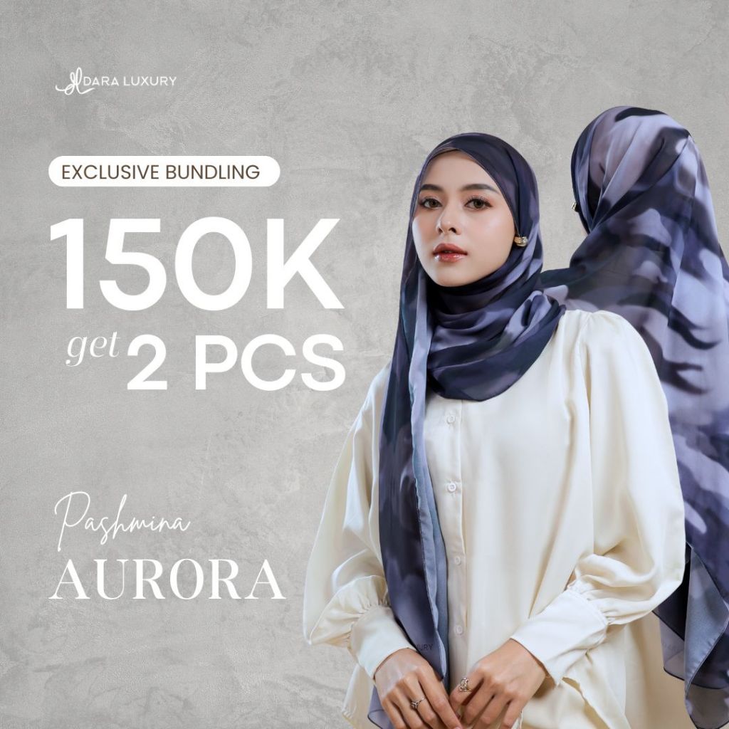 Pashmina Turki Aurora Ironless | Jilbab Anti Kusut Modern | Pashmina Aurora by Dara Luxury