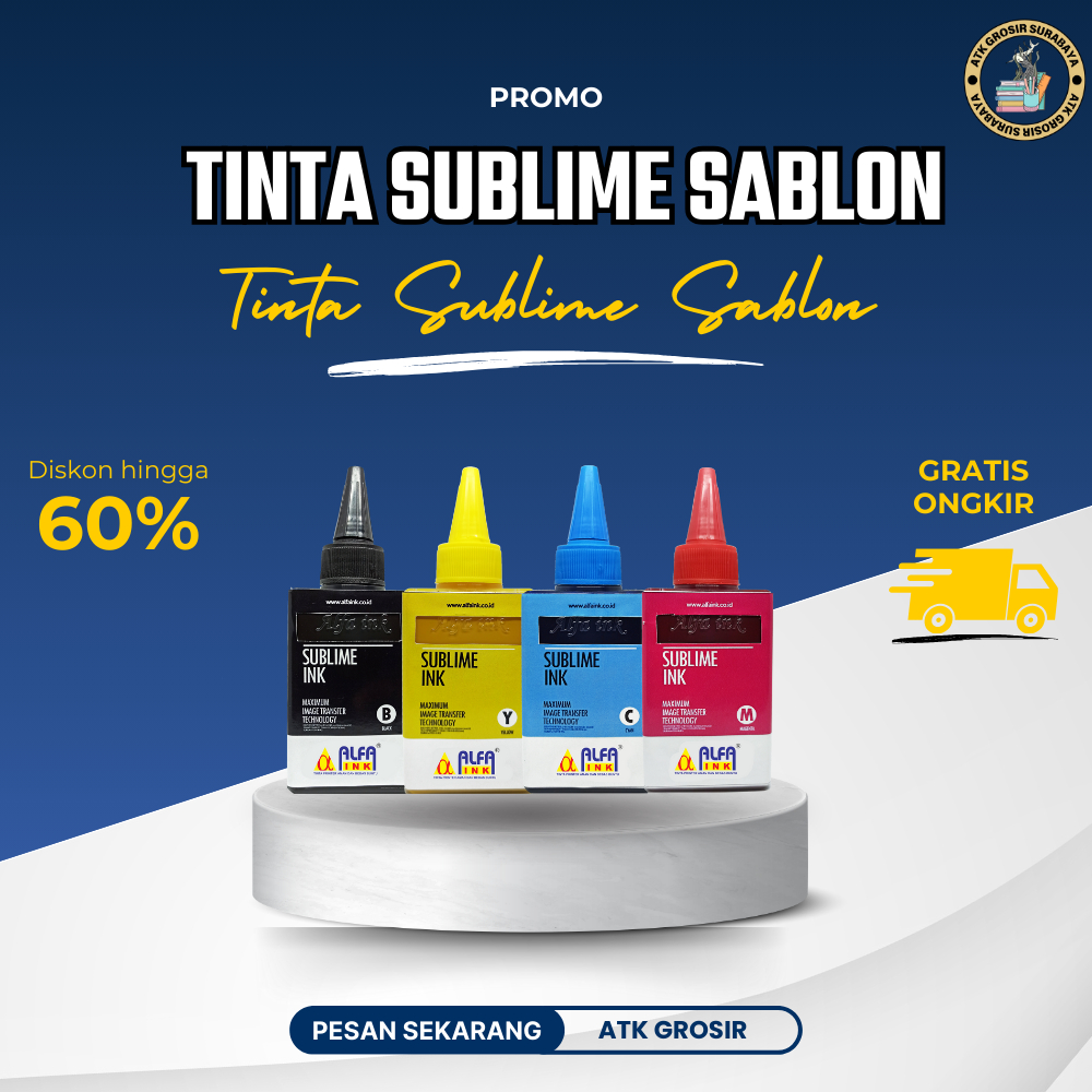 Tinta Sublime 100 ml Sablon Tinta Sablon Kaos Murah Alfaink Tinta Sublimation 100ml