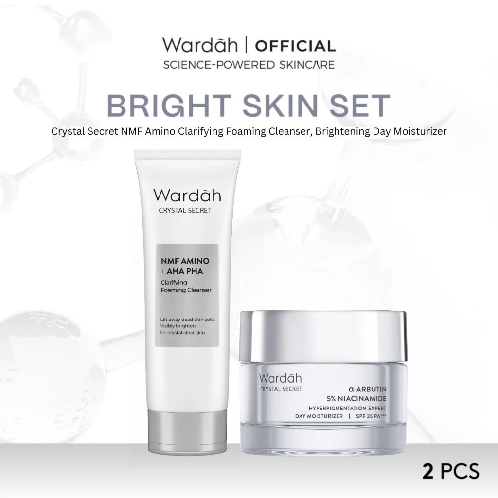 WARDAH [2 pcs] Paket Skincare Solusi Masalah Kulit All Series - Face Wash Moisturizer Day Cream (Lig