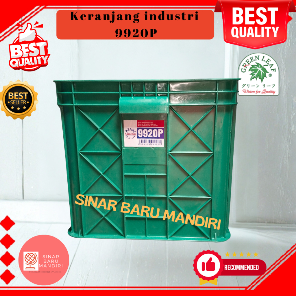 Keranjang Industri 9920 P / Box Container 9920 P Atari Green Leaf