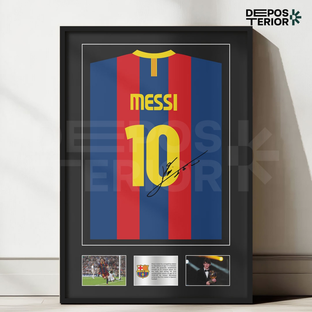 Frame Poster Jersey Lionel Messi | Poster Messi