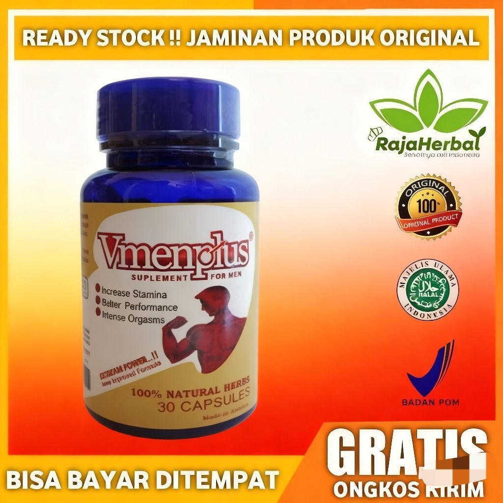 (PRIVASI AMAN) VMENPLUS OBAT HERBAL KU4T PRI4 ORIGINAL 100% Ampuh Membangkitkan Stamin4 Pri4