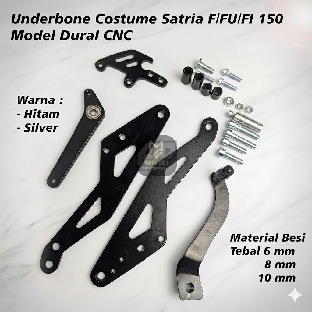 Underbone Satria Fu Custom UB Suzuki Satria F/FU 150 plat besi tebal 10 mm