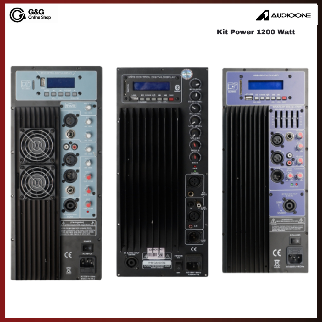 Mesin Kit Power Speaker Aktif Fullrange 1200 Watt Rms AUDIO ONE USB Bluetooth Equalizer Original