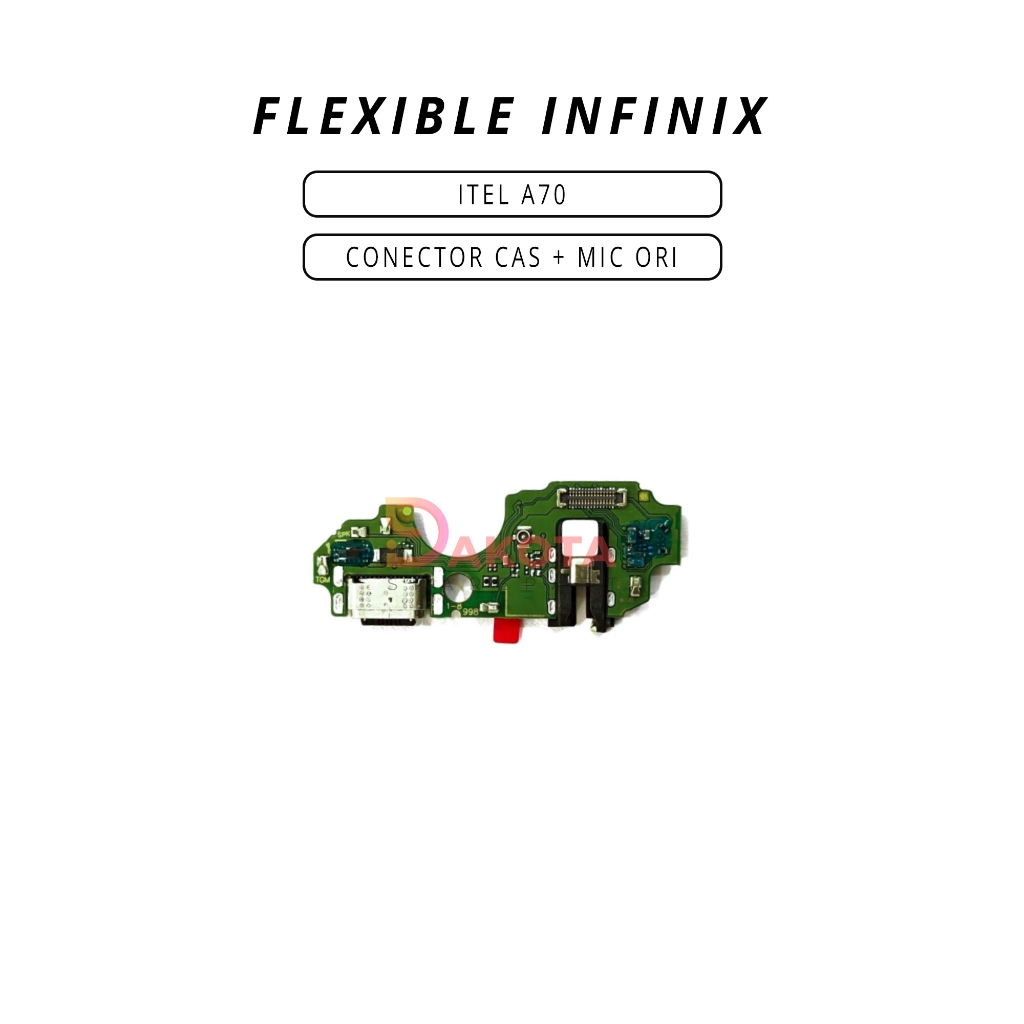 FLEXIBLE INFINIX ITEL A70 CONECTOR CAS + MIC ORI CT