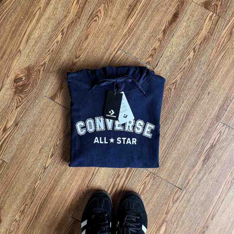 Hoodie Converse All Star Navy Chevron Original Resmi