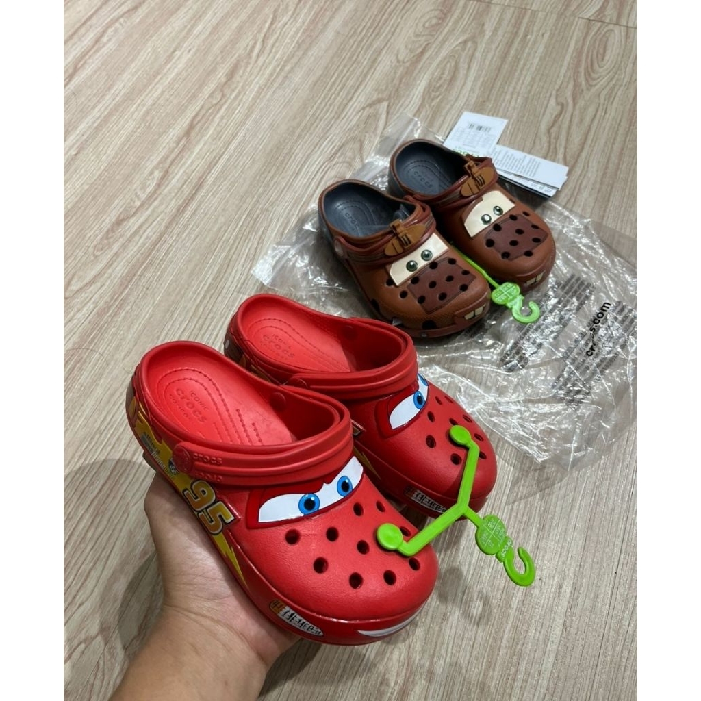 crocs cars mquin led / sandal anak cars lampu / Sandal anak anak