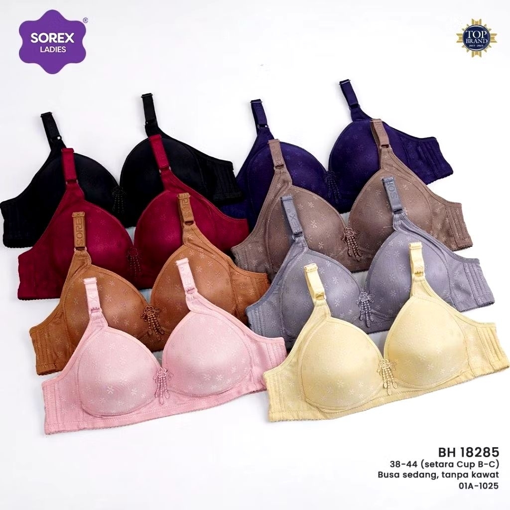 Bra bh Sorex 18285 busa tanpa kawat cup C 38-44