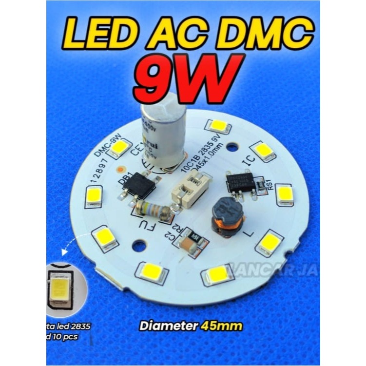 PCB Led AC 9w D45 mm DMC Chip LED 9V PCB Heatsink