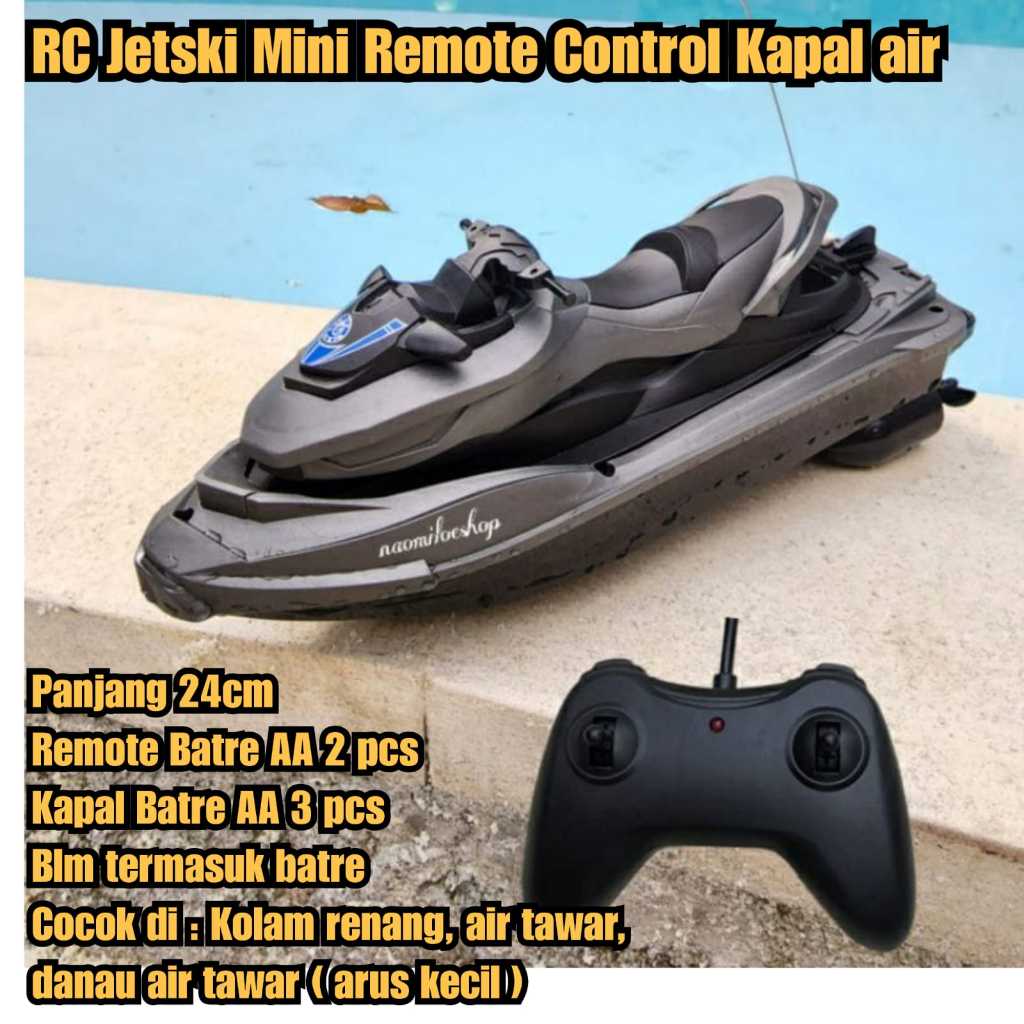 RC jet ski mainan remote control kapal air remote perahu boat jetski remote mainan di air remote pra