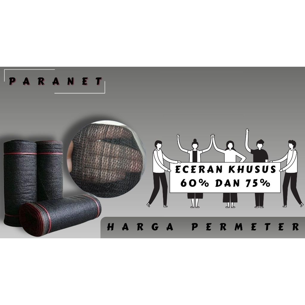 BTW - Paranet eceran peneduh tanaman 65% dan 75% | Jaring Peneduh UV Anti Panas untuk Kebun, Kolam, 