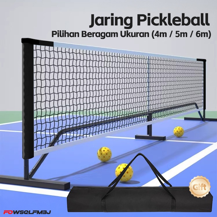 Net Pickleball Set Portable - Jaring Pickleball Lipat dengan Tas Bawa, Tersedia 4.2m / 5.06m / 6.7m,