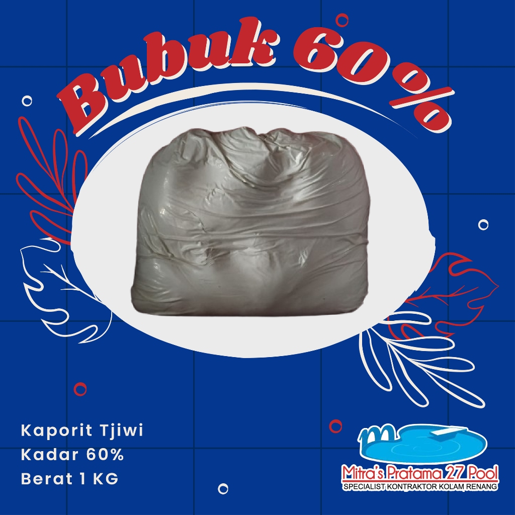 Kaporit Tjiwi | Kaporit Bubuk Tjiwi 60% 1 kg