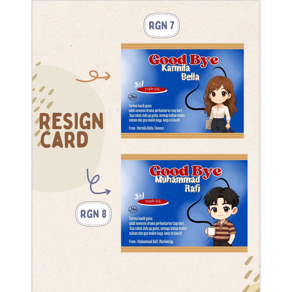 Kartu Ucapan Resign / RESIGN CARD (edisi good day)