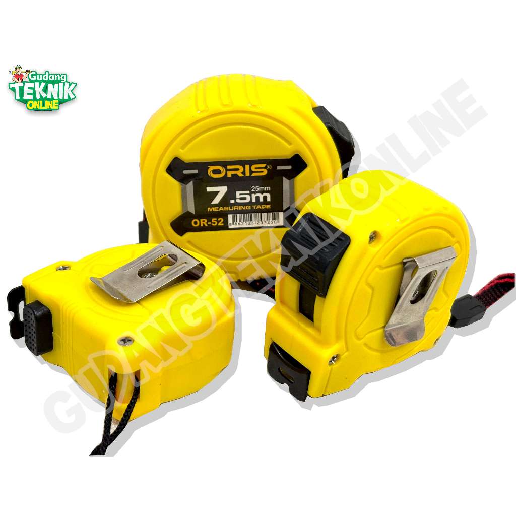 Meteran 3M 5M 7.5M DOUBLE STOP ORIS TYPE 52 / Meter Meteran 3 5 7,5 Meter Tukang Bangunan Kayu Roll 