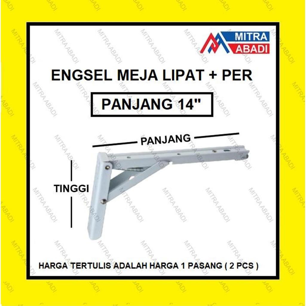 Engsel Siku Lipat Engsel Meja Bakso Folding Bracket PER 14"