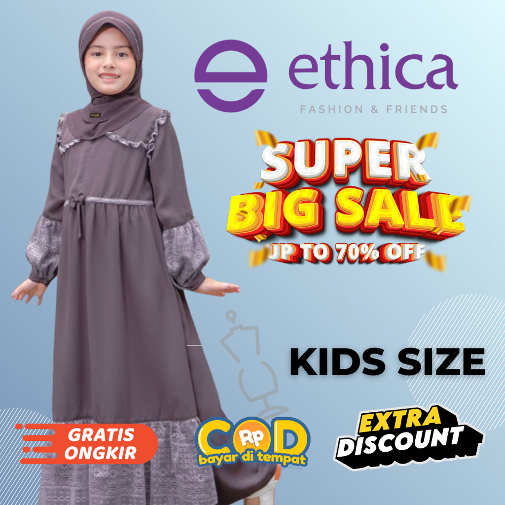 SALE ETHICA GAMIS ANAK KAGUMI KIDS  FASHION MUSLIM
