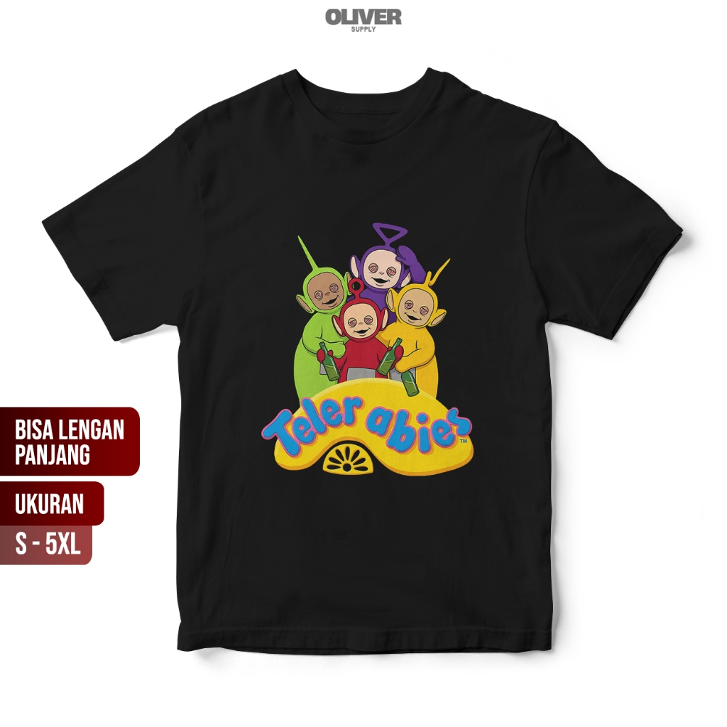 Baju Kaos Plesetan TELER ABIES / baju kaos parodi logo brand merk lucu / ugly t shirt / kaos kata ka