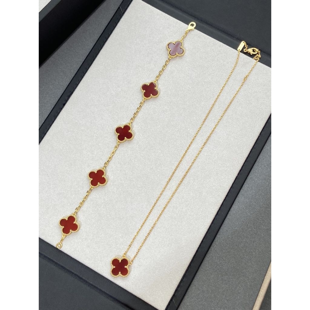 Kalung VCA Clover Pendant Necklace 18k Gold Plated