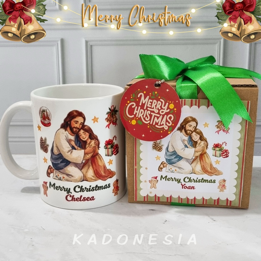 Mug Natal Custom / Hadiah Natal Custom Mug / Christmas Hampers Kado Kristen